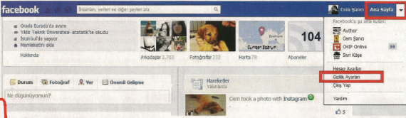 Facebook Gizlilik Ayarları